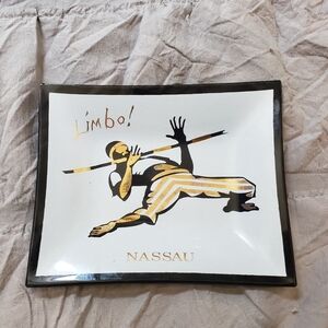 Nassau Bahamas Vintage "Limbo" Decorative Plate Trinket Tray